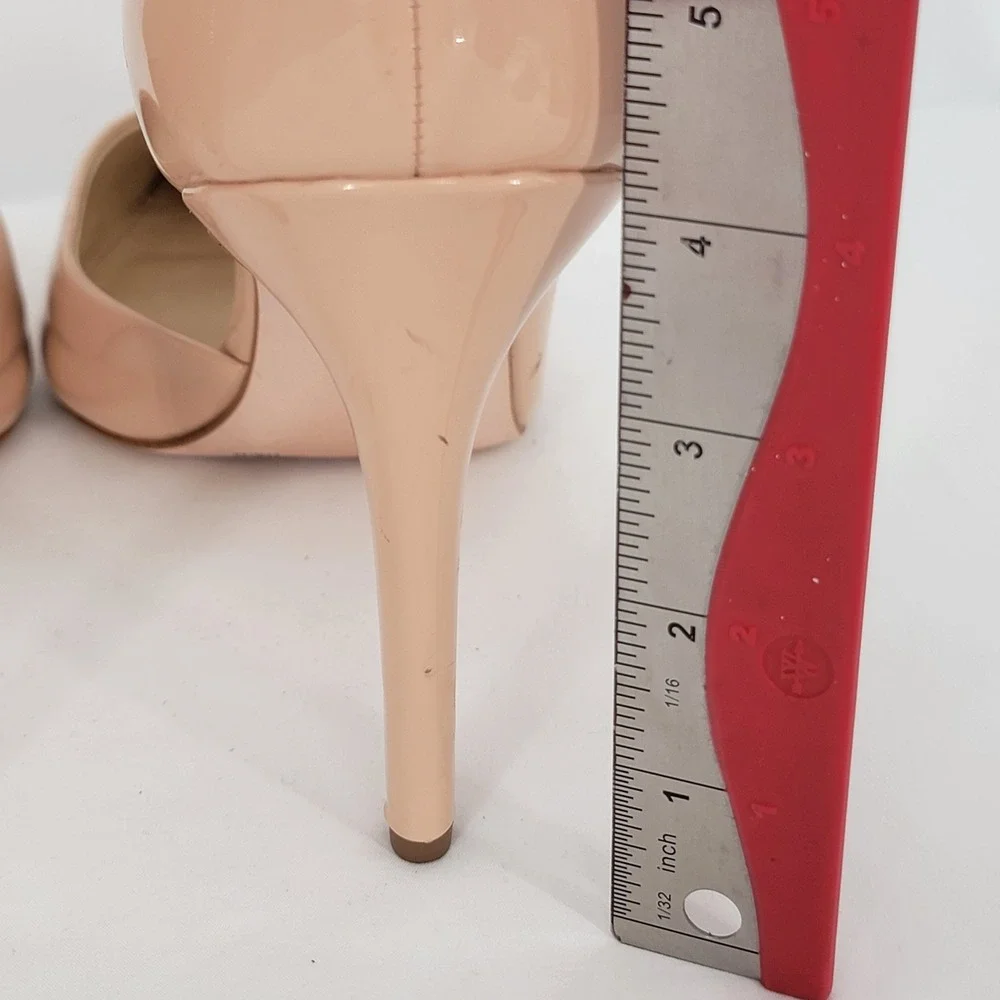 Jessica Simpson Nude Patent d'Orsay Pointed Toe Stiletto Pumps Heels Size 12M